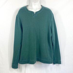 Tommy Bahama Men’s Reversible Long Sleeve Thermal Shirt Size XL Green Gray